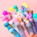 【HOT】 10 Colors Ballpoint Pen Kawaii Stationery Cute Pens Novelty Cute Kawaii Pen Student Writing Gel Pens Learning Office Supplies. 