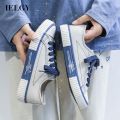 IELGY canvas shoes women's shoes Korean version of all-match casual breathable flat sneakers. 