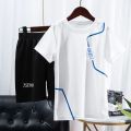 Boys' Summer Thin Quick-Drying Sports Suit Children's Short-Sleeved Shorts Loose-Fitting Casual round-Neck Handsome Running Suit. 
