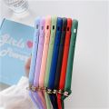 Necklace S Rope Lanyard Silicone Case For iPhone 13 Pro Max 12 11 XR XS X Mini SE 7 8 Plus Push Pull Camera Protection Cover. 