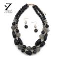 Zentora Women Necklace Delicate Female Necklace Dangle Earrings Set. 