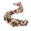 Rose Vine Flowers Plants Artificial Flower Hanging Rose Ivy Home Hotel Office Wedding Party Garden Craft Wedding Art Decor. 