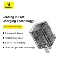 Baseus GaN5 20W Transparent Fast Charger Withness the Technology Quick Charge 4.0 3.0. 