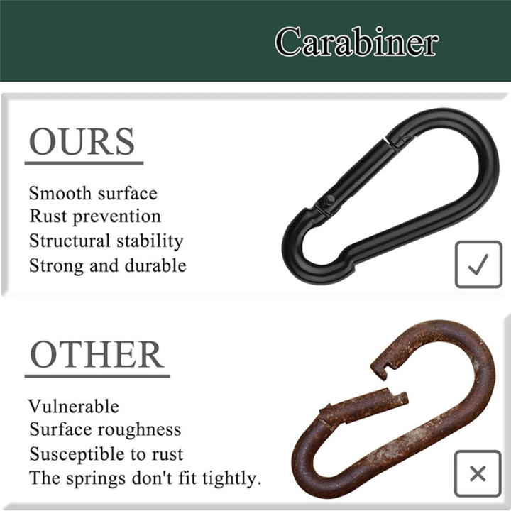 100Pcs%20Spring%20Snap%20Hooks,%20M6%202.36%20Inch%20Blcak%20Small%20Carabiner%20Clip%20-%20Image%205
