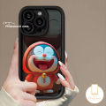 Cartoon Cute 3D Red Clothes Backpack Happy Doraemon Case For Infinix Smart 8 7 Hot 30i 30 Play Tecno Spark Go 2024 10C 10 Go 2023 Camon 20 Pro Note 12 G96 30 Pro Couples Angel Eyes Soft Cover. 
