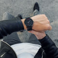 MVMT Analogue Brushed black stainless steel Luxury Men's Wrist Watch chain watch for men's black watch Men's Watch Boys Watch Best Gift Watch. 
