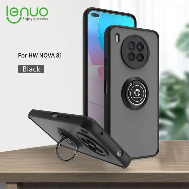 Lenuo%20Anti-fall%20Fashion%20Protective%20Phone%20Case%20For%20Huawei%20nova%208i%20Casing%20Multifunction%20Car%20Magnetic%20Shockproof%20With%20Ring%20Stand%20Back%20Cover%20-%20Image%203