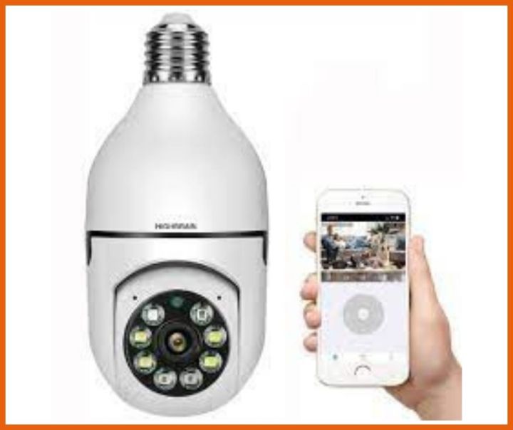 Wifi Panorama Camera Wireless Light Bulb Camera 2.4GHz WiFi 360 Degree Socket Cameras for Home Security 1080p Smart Panoramic Cam Home Surveillance Camera System with Night Vision Motion Detection