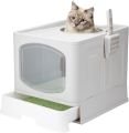 Top Entry Cat Litter Box with Lid. 