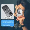 Megnetic Charging Transparent Lens Protector Case For iPhone 11 12 13 14 15 Pro Max Back Cover Wireless Build-in Magsafe Plating Case For Girls Boys New Fashion Cute Design Case. 