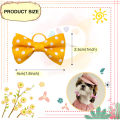 Pet Headwear with Rubber Band Fashion Pet Puppy Bowknot Hair Band. 