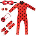 Children's Anime Ladybird Costume with Mask Girl Cosplay Carnival Party Stage Performance Clothing for Kids Girls. 