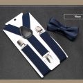 1 Pcs Elastic Suspenders with Tie New Fashion Suspenders Children Boys Girls with Bow Tie Adjustable Straps Accessories for Kids. 