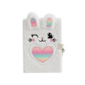 Cute Cartoon Diary Book A5 Notebook With Lock Children's Diary With Lock New Kids' Notebook Cute Plush Diary Book. 