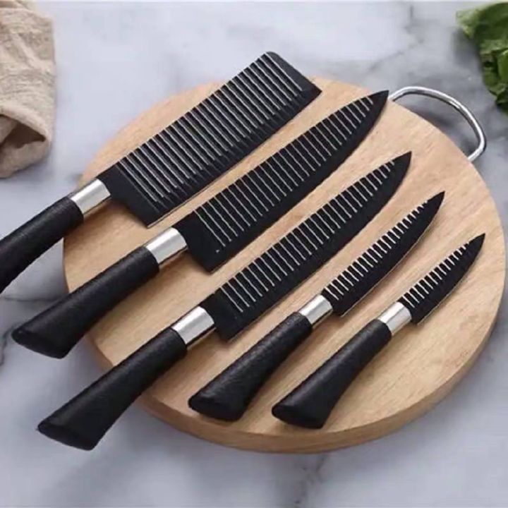 6Pcs of Set Kitchen knives set Ultra Sharp Non-Stick Coating Kitchen knife