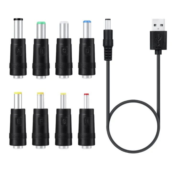 RR Universal 5V for DC Power Cable USB to for DC 5.5x2.1mm Charging Cord for Router