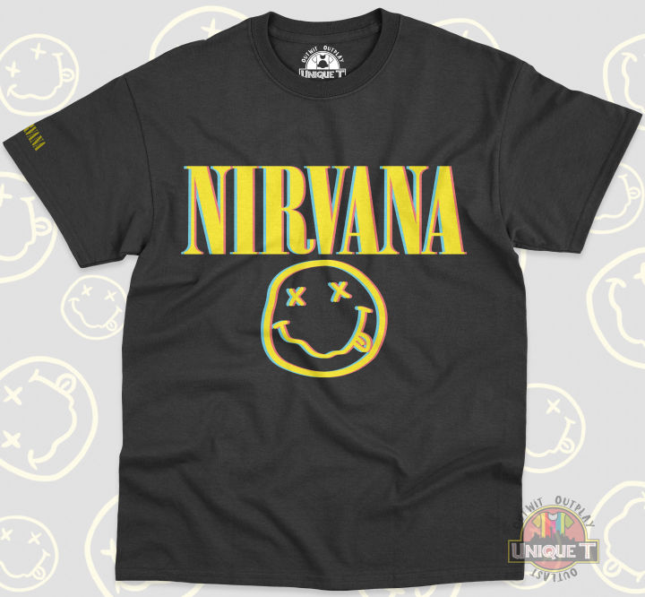 T-shirt Kurt Cobain Nirvana - Graphique Grunge Années 90 - Toutes Tailles S à 5XL - Neuf Avec étiquettes
