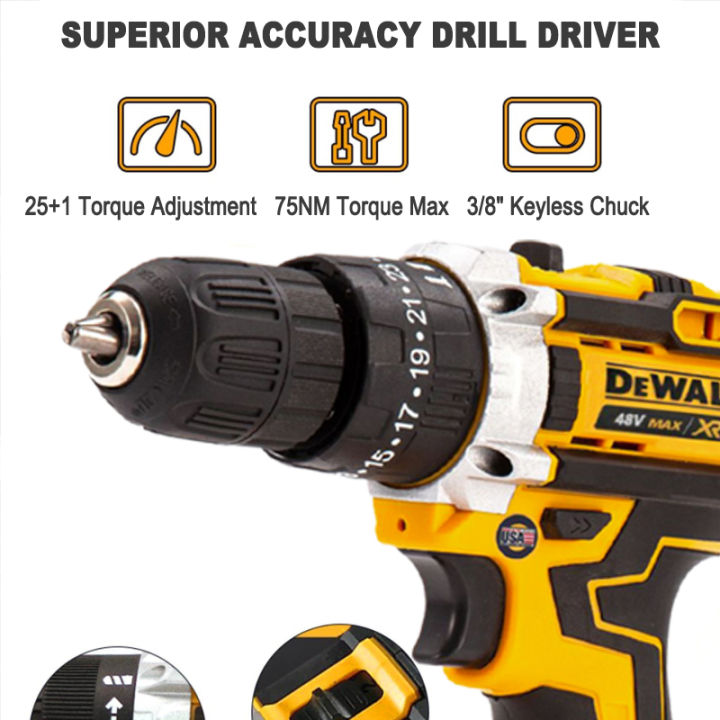 Dewait%20Original%20149V%20Cordless%20Drill%20Set%20Battery%20Handheld%20Drill%20lmpact%20Drill%20Bits%20Screwdriver%20Hammer%20Drill%20-%20Image%206