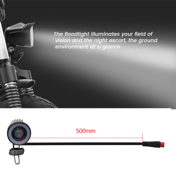 QD228%20LED%20Headlight%20Scooter%20E-Bike%20Waterproof%20Connector%20Front%20Light%20with%20Horn%20Accessories%20-%20Image%202