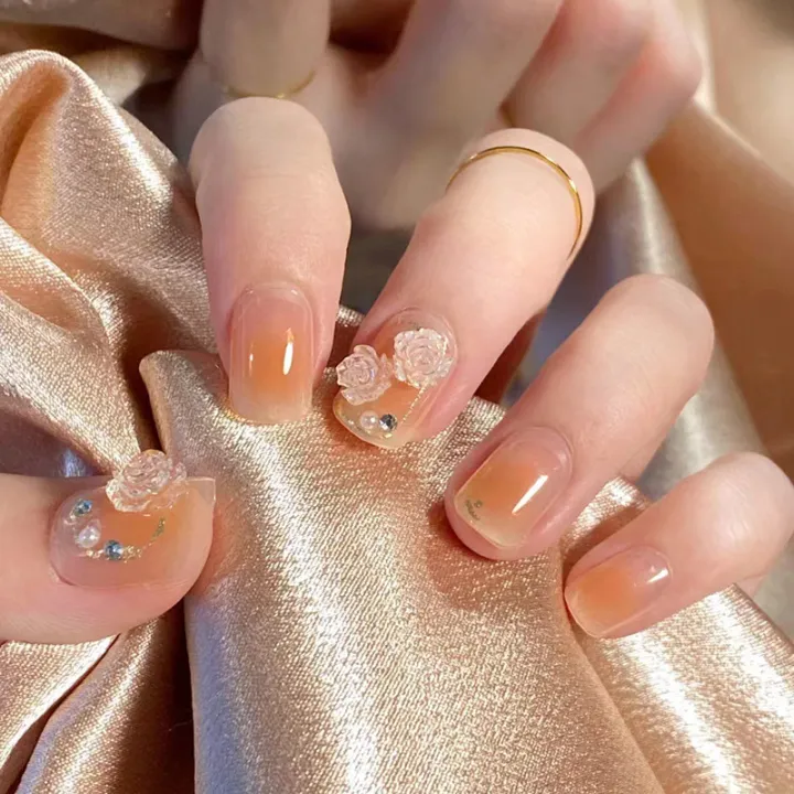 Haose new nail art nail stickers detachable nail wear nail high-grade jelly glue nail art pieces finished wear nail wholesale