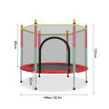 Kids Trampoline Galvanized Steel Pipe 55.1in Boys Girls Trampoline for Yard. 
