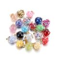 10pcs/Set 15mm Fashion Transparent Glass Ball Colorful Star Sequin Pendant For Bracelet Necklace Jewelry Making DIY Earring Finding. 