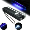 TWEXQNY 2X Handheld Uv Black Light Ultraviolet Lamp with Torch Portable Money Detector 2In1. 