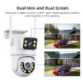 8MP 4K PTZ Wifi Camera Dual Lens Wireless Outdoor Surveillance Camera Ai Human Detect Security IP Camera Auto Tracking iCSee App. 