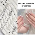 Monja Nail Art Silicone Nail Brush Gradient Nail Brush Lip Makeup Brush Soft Head Smudge Magic Mirror Powder Brush Manicure Tool. 