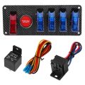 D】 12V Ignition panel for racing car toggle switch start button with Indicator and cable. 