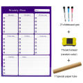 A3 Dry Erase Magnetic Monthly Weekly Planner Calendar Markers Whiteboard,Fridge Magnet Daily Message Memo Refrigerator Sticker. 
