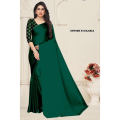 Premium Plain Valentina Saree with Blouse / Superior Plain Color Valentina 7 Yards Wedding Party Sarees with Jacket Material. 