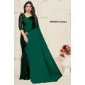 Premium Plain Valentina Saree with Blouse / Superior Plain Color Valentina 7 Yards Wedding Party Sarees with Jacket Material. 