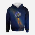 Earth Blue Planet Zip Up Hoodie Men Clothing 3D Universe Starry Sky Galaxy Printed Hoodies Women Harajuku Fashion Pullover Hoody. 