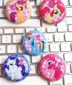 New My Little Pony Anime Peripherals Cartoon Rainbow Pony Badge Brooch Medal Children's Games Toys Gifts Clothing Accessories. 