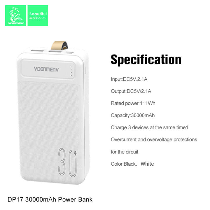 DENMEN%20DP17%20Power%20Bank%2030000mAh%20Universal%20Power%20bank%202.1A%20Quick%20Charge%20Dual%20USB%20Port%20Dual%20Output%20-%20Image%208