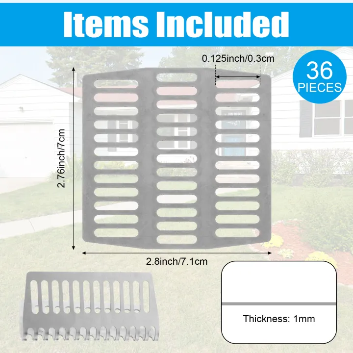 36Pcs%20Stainless%20Steel%20Brick%20Weep%20Hole%20Covers%202.75"%20Weep%20Shield%20Weep%20Hole%20Covers%20Brick%20Weep%20Hole%20Inserts%20Mortar%20Repair%20YULING%20-%20Image%202
