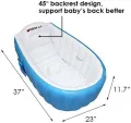 Baby Inflatable Bathtub Intime Children Anti-slippery Swimming Pool Foldable Travel Air Shower Basin Seat Baths Big Size(For 0-3 Years) With Air Pump. 