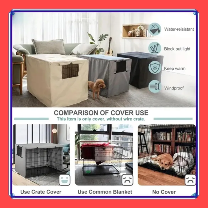 VibeVendor%20Dog%20Cage%20Cover%20Dog%20Kennel%20Cover%20Pet%20Crate%20Cover%20Windproof%20Dog%20Kennel%20Cover%20Waterproof%20Dog%20Cat%20Cage%20Cover%20gelaoph%20-%20Image%205