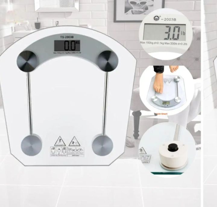 Personal Scale Transparent Round Electronic Large Weight Scale LCD ...