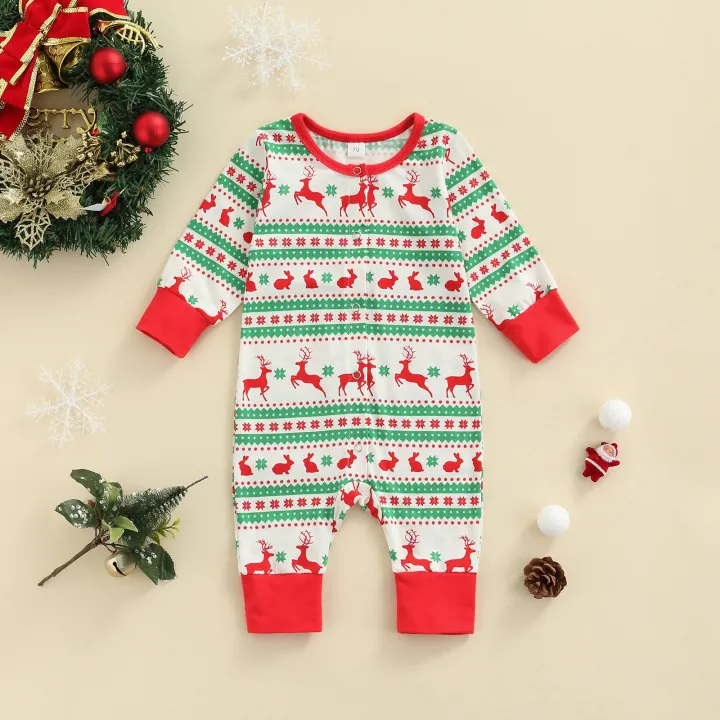 0-18M%20Christmas%20Infant%20Baby%20Girl%20Boy%20Romper%20SANTA%20BAGY%20Letter%20Elk%20Print%20Round%20Neck%20Long%20Sleeve%20Jumpsuit%20Costume%20Outfit%20-%20Image%203