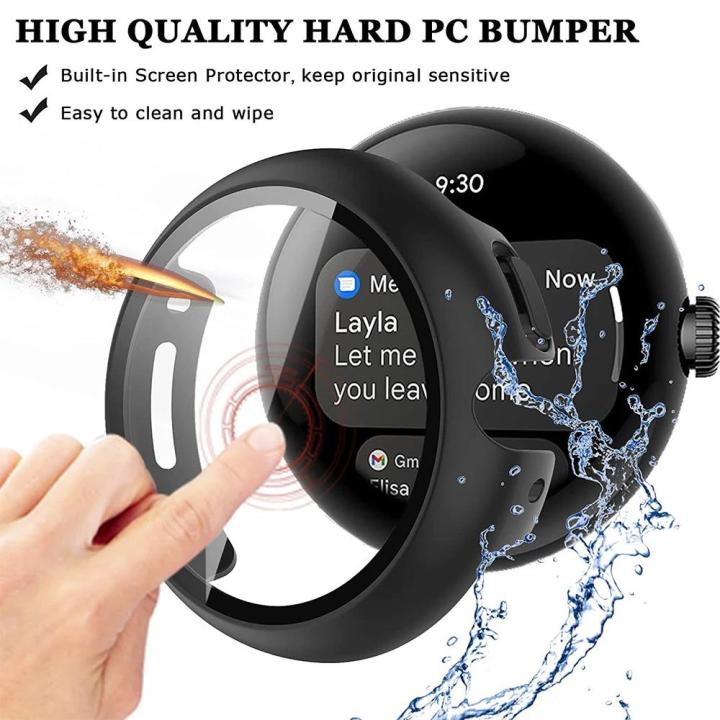 Tempered%20Glass+Case%20For%20Google%20Pixel%20Watch%202%20Screen%20Protector%20Glass%20Cover%202%20in%201%20Bumper%20For%20Google%20Pixel%20Watch%20Protective%20Cover%20-%20Image%204