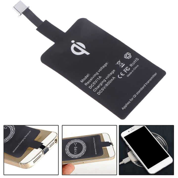 Universal Android Qi Wireless Charging Receiver Wireless Charging Receiver Patch For Android Type-c Mobile Phone