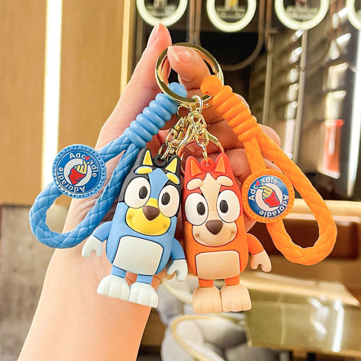 Cartoon Bluey Family Doll Creative Car Chain Keychain Bag Pendant Cute Accessories Small Gift Children'S Backpack Pendant Gift Cherry Super Store