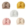 Sweet Bowknot Baby Hat Turban Soft Newborn Baby Girls Indian Cap Solid Color Infant Boys Cap Beanies Headwrap. 