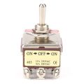 Durable ON/OFF/ON Three-position Rocker Control Heavy Duty Toggle​​ High Current Capacity Controller Device 4PDT 12 Pin Rocker Switch ​​3 Position Switch​​ Button Mechanism for Mechanical System ​Electrical Toggle​​ Electrical Equipment. 