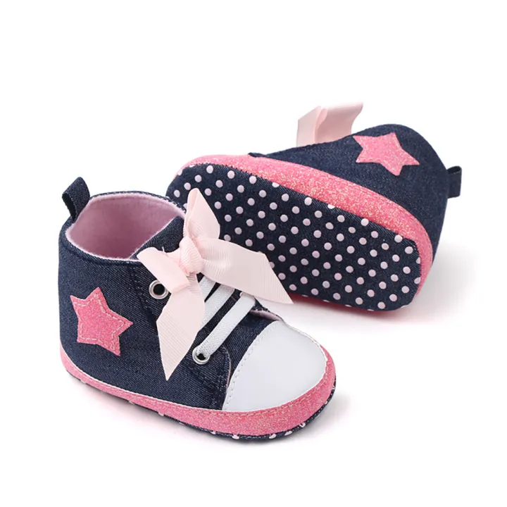 Kidlove%20Baby%20Girls%20Lace-up%20Toddler%20Shoes%20Elastic%20Band%20High-top%20Non-slip%20Soft%20Sole%20Baby%20Shoes%20-%20Image%203