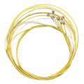 Aucostic Guitar Strings E to A (1 Set 6pcs) for Acoustic Folk Box Guitar Classic Guitar Bronze Color Guitar Strings/ Wire Set. 