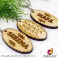Customized Name Key Tags 10 pc , Engraving Letter Oval shape Key tag, Personalized Wooden Key Tags, Key Chain, Key Ring. 