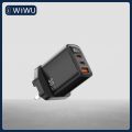 WIWU 30W FIREFLY GAN FAST CHARGER BLACK UK (WI-G010). 